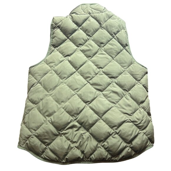 Woolrich Quilted Green Puffer Vest L/G Duck Down Womens Preppy Fisherman Gorp - Picture 6 of 6